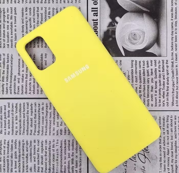قاب گوشی Galaxy A71 سامسونگ سیلیکونی زیربسته زرد