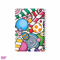 دفترچه یادداشت بامبیلیپ مدل چوبی طرح پترن آبنباتی رنگی کد 1573978