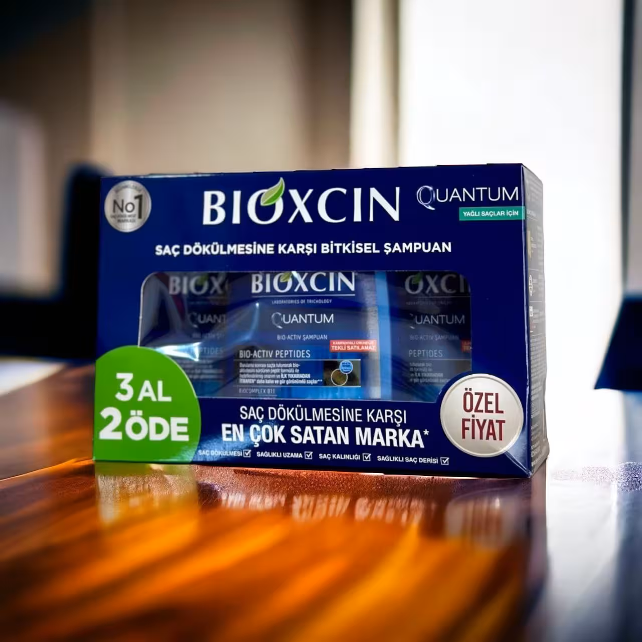 پک 3عددی شامپو بیوکسین کوآنتوم آبی تخصصی