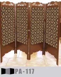 پارتیشن اداری چوبی با طرح تصویری مدل PA-117، مناسب برای تقسیم فضا