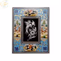 تابلو قلمزنی رومیزی با قاب خاتم کاری چوگان 19در23