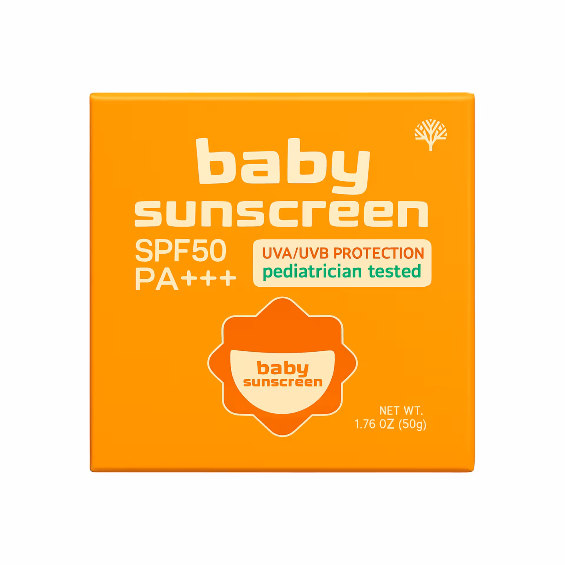 ضد آفتاب کودک بیبی سان اسکرین SPF50  مناسب انواع پوست حجم 50 گرم