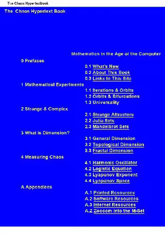 خرید و دانلود نسخه کامل کتاب The Chaos Hypertextbook