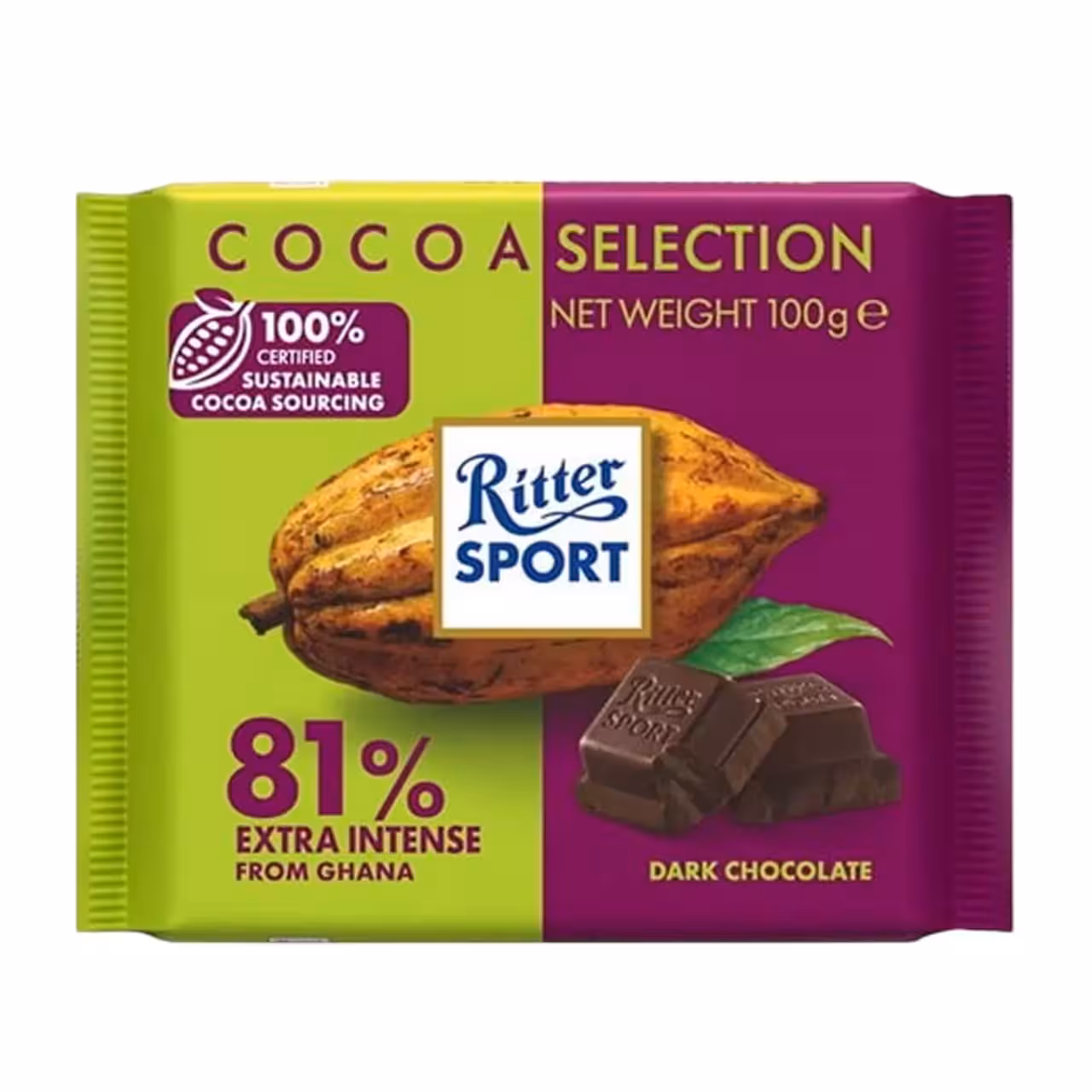 شکلات تخته ای ریتر اسپورت دارک 81 درصد – 100 گرم