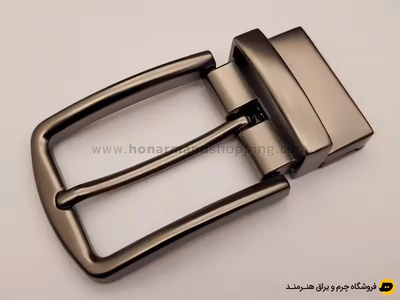 سگک کمربند زبانه دار چرخشی رنگ دودی مات سایز 3.5