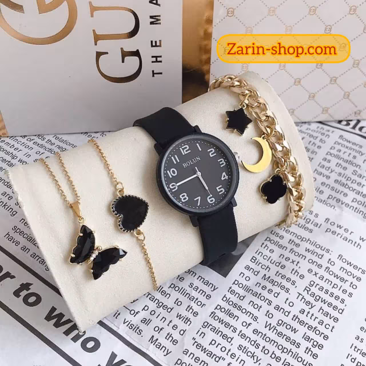 ست ساعت دستبند گردنبند زنانه با اشانتیون 230280360