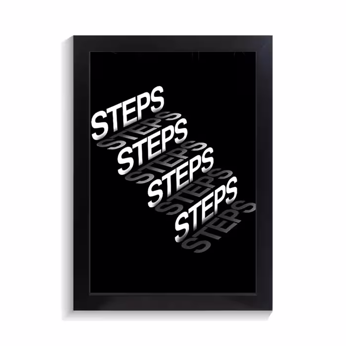 تابلو تایپوگرافی طرح steps کد PF-15086