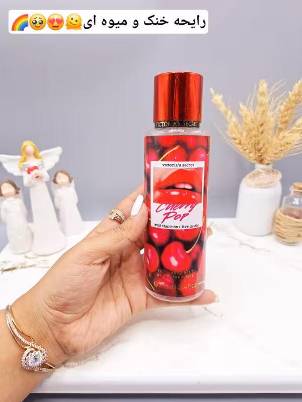 بادی اسپلش 250 ml شاین دار ویکتوریا سکرت مدل Cherry Pop اورجینال