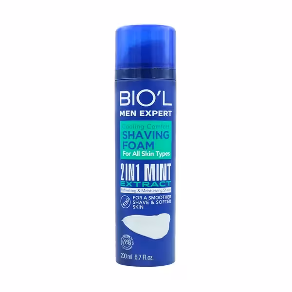 فوم اصلاح مردانه پوست معمولی حاوی عصاره نعنا بیول 200 میلیلیتر Biol