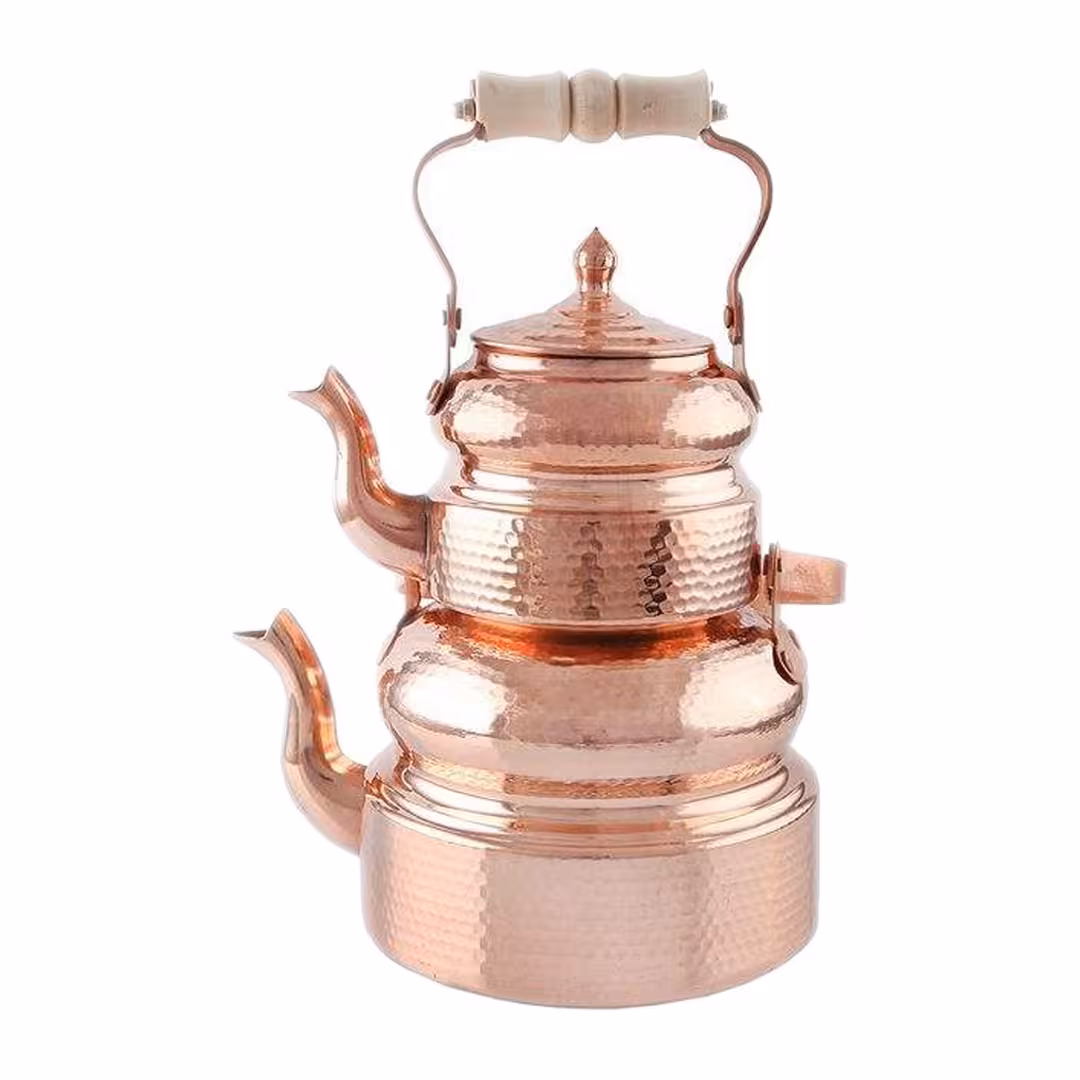 کتری و قوری مسی مدل طاهر