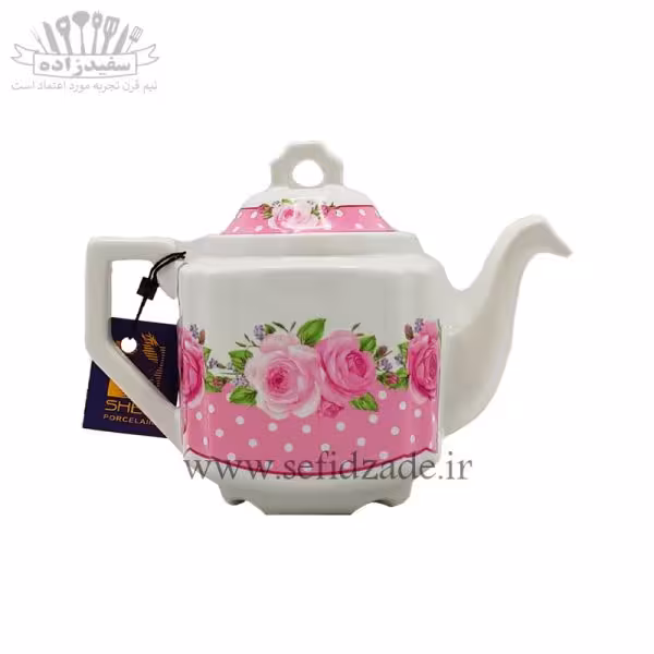 قوری چینی شکس (SHEX) مدل پروین صورتی 500ml