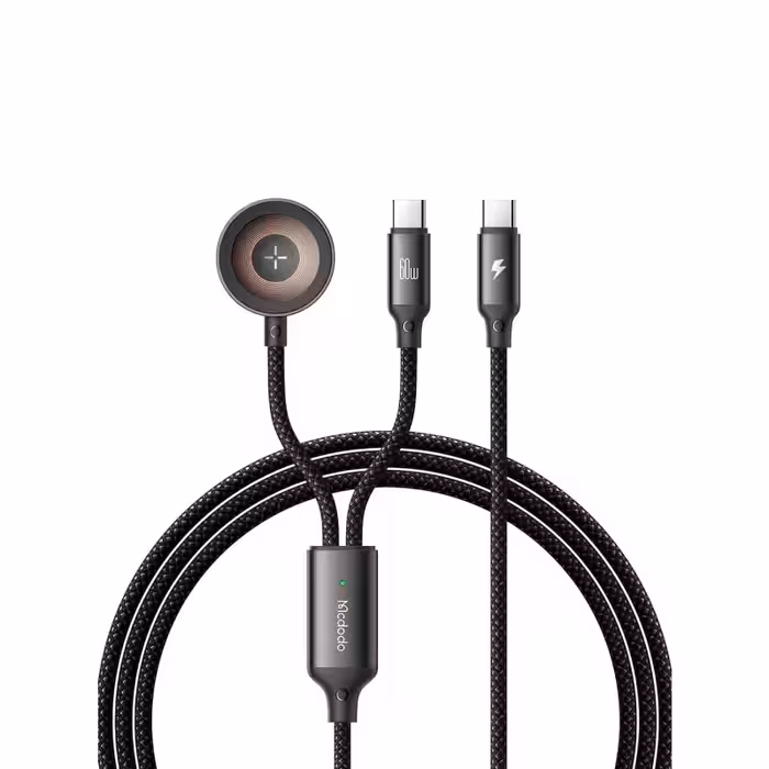 کابل Type-C به Type-C و شارژر اپل واچ مک دودو CA-220 توان 60 وات