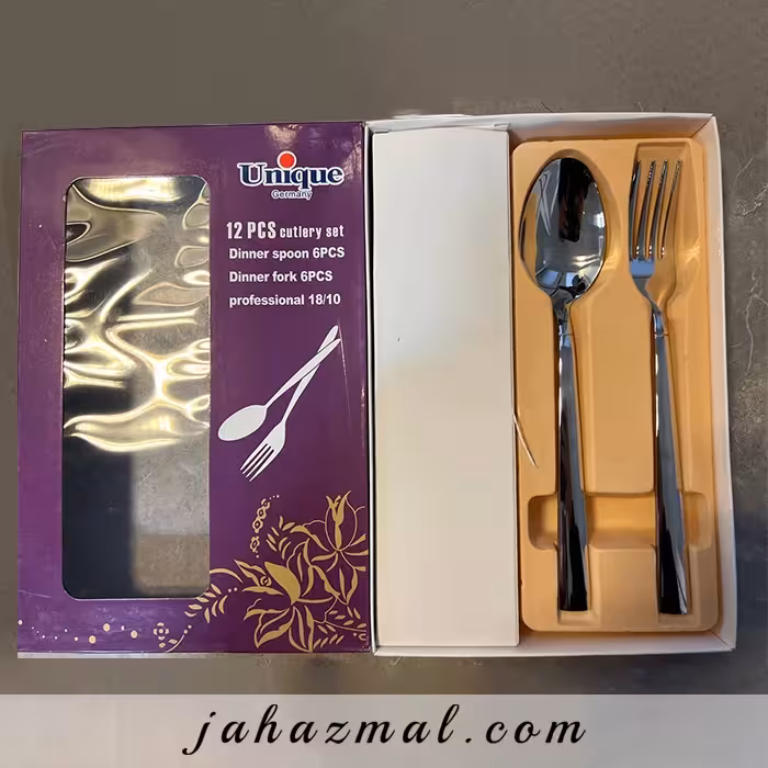 ست قاشق چنگال استیل یونیک 12 پارچه مدل شیکاگو