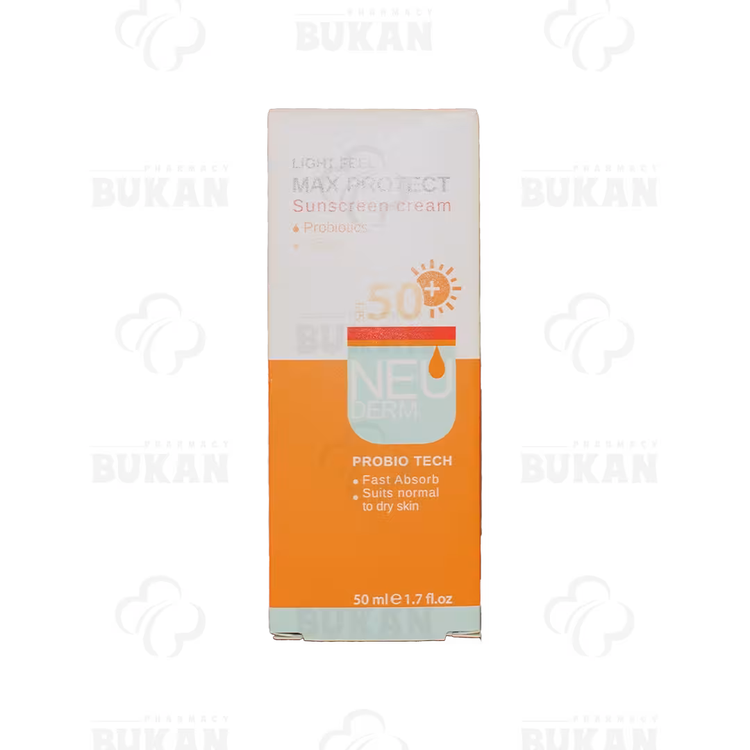 کرم ضد آفتاب مکس پروتکت SPF50 رنگی پوست معمولی و خشک نئودرم