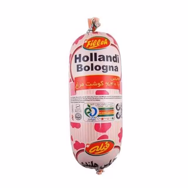 کالباس هلندی 40% گوشت و مرغ فیله کاله 500 گرمی