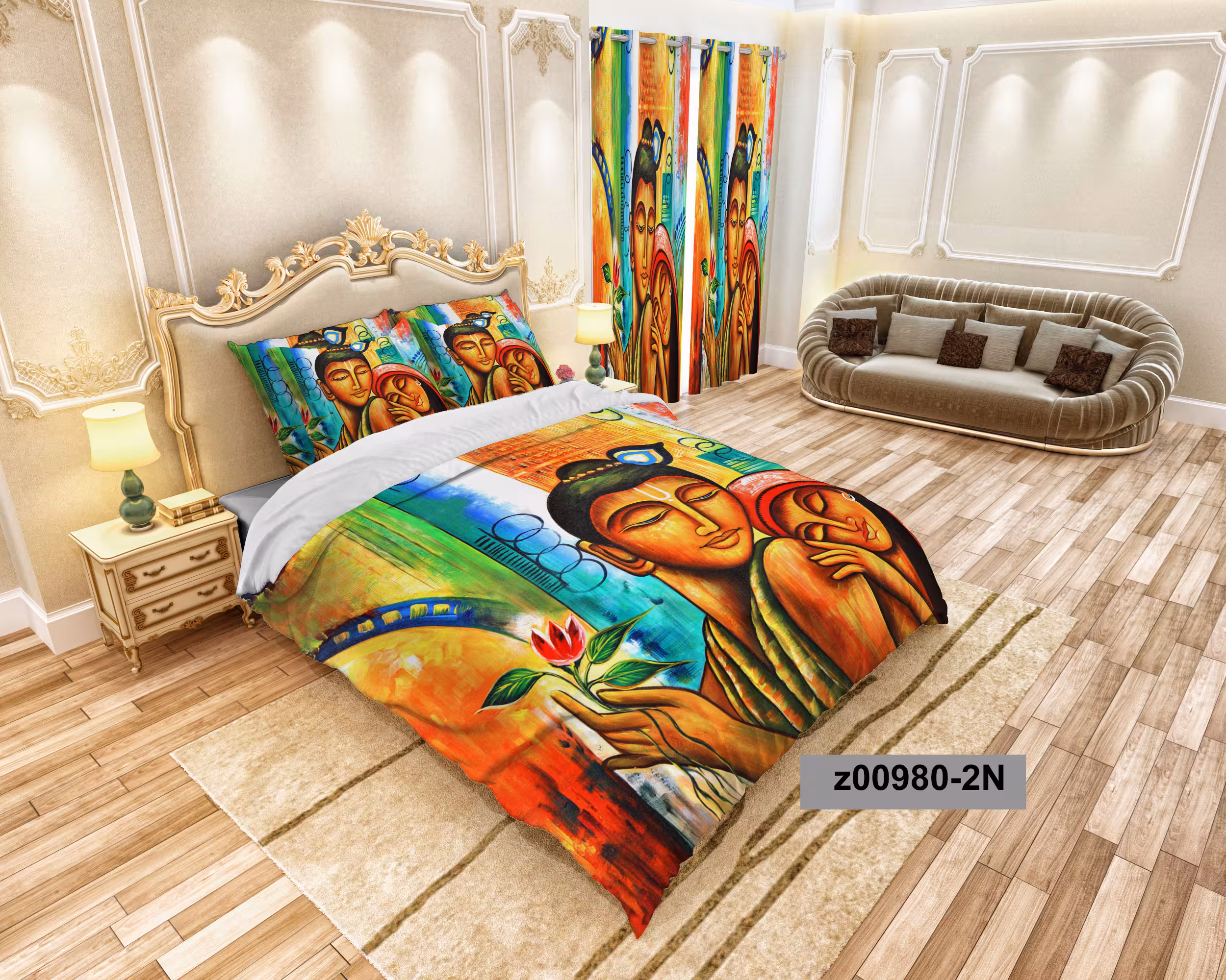 لحاف روتختی تنسل سه بعدی (3D) کالای خواب متین کد 980