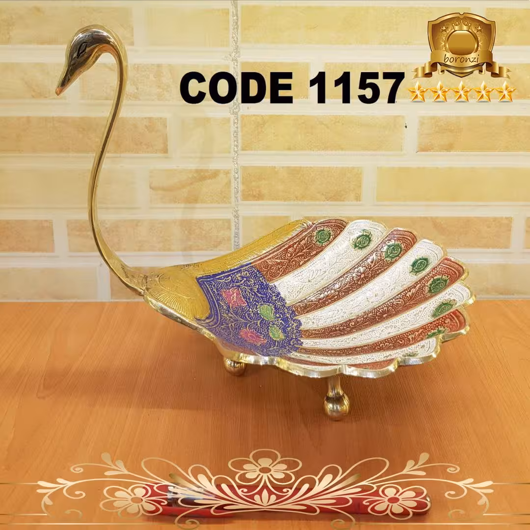 شکلات خوری قو برنجی کد 1157