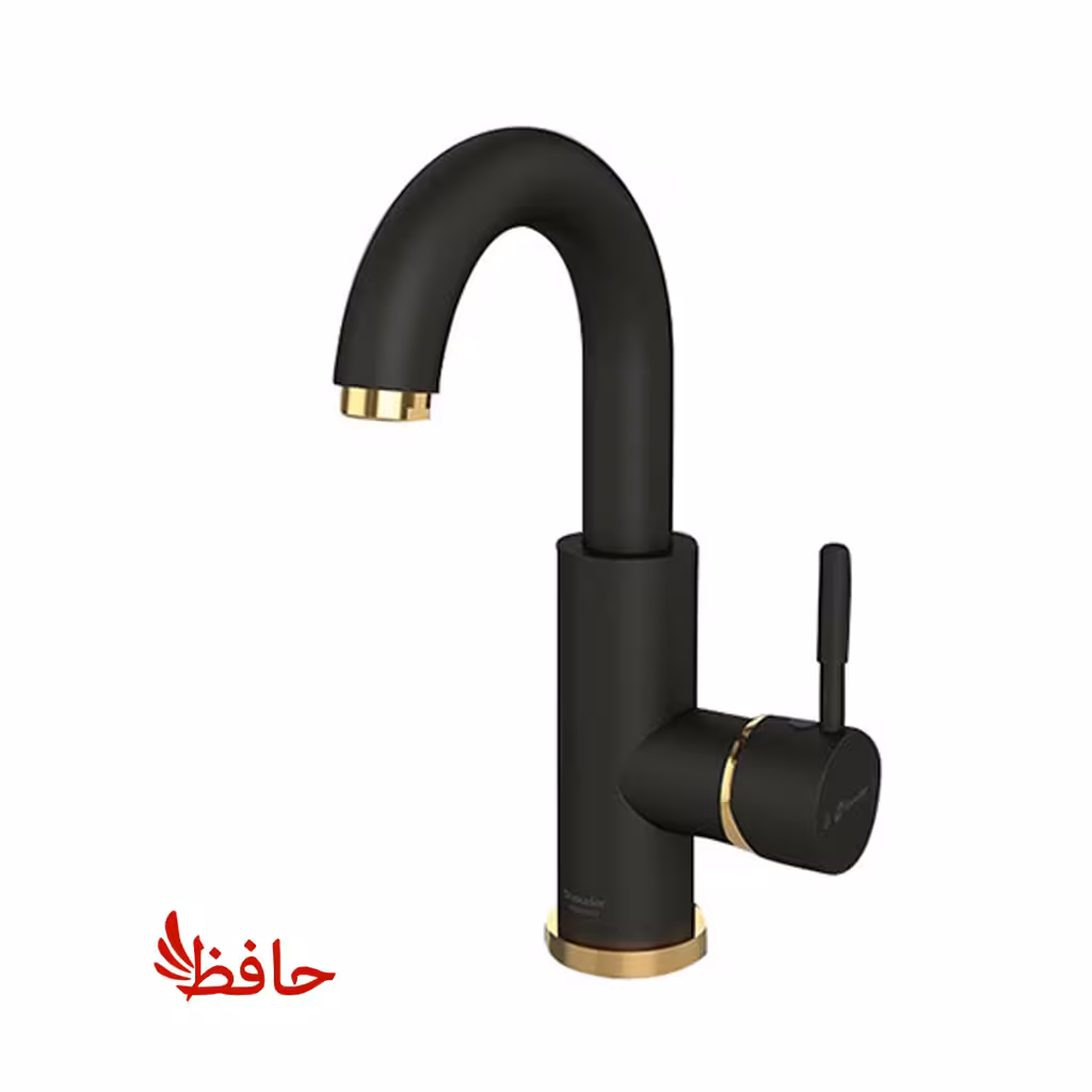 شیر روشویی متحرک شودر مدل مارینو مشکی طلایی