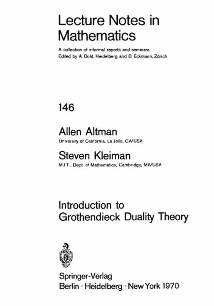 خرید و دانلود نسخه کامل کتاب Introduction to Grothendieck Duality Theory