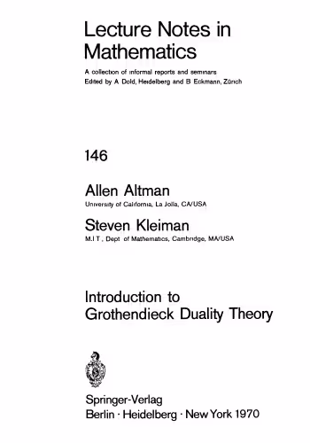 خرید و دانلود نسخه کامل کتاب Introduction to Grothendieck Duality Theory