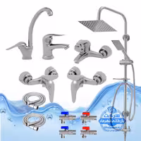 ست کامل شیرآلات، شیرآلات قهرمان اردکی، شیر ظرفشویی اهرمی، شیر روشویی اهرمی، شیر حمام اهرمی، شیر توالت اهرمی، علم دوش صفحه استیل، شلنگ توالت استیل، شیرآلات کروم مات، شیرآلات برنجی، شیرآلات ساختمانی لوکس، شیرآلات ضدزنگ