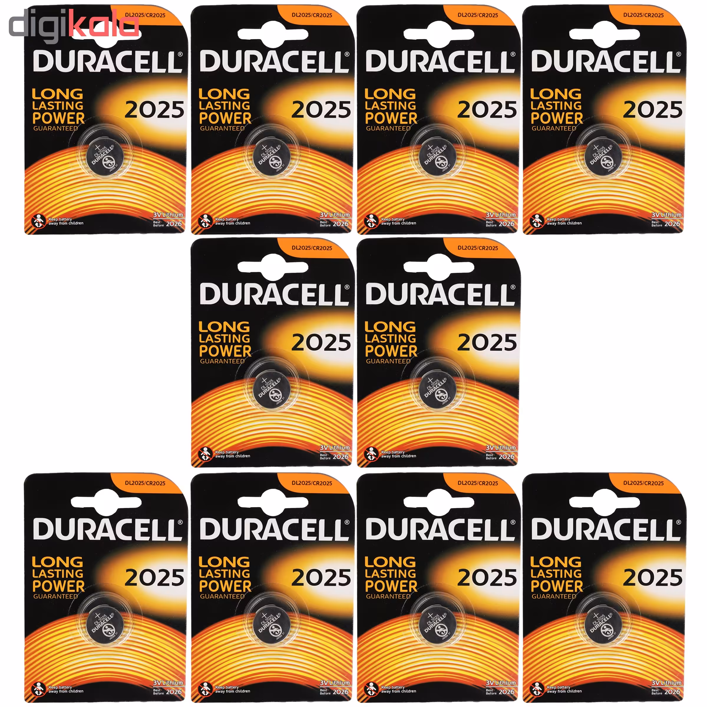 باتری سکه ای دوراسل کد 2025 بسته 10 عددی