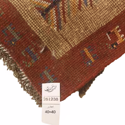  گبه دستباف فرش چمن رخ مدل ذهنی بافت کدCHR-261217233859 مجموعه 4 عددی