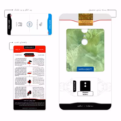 برچسب پوششی ماهوت مدل Green-Crystal-Marble مناسب برای گوشی موبایل شیائومی REDMI 5