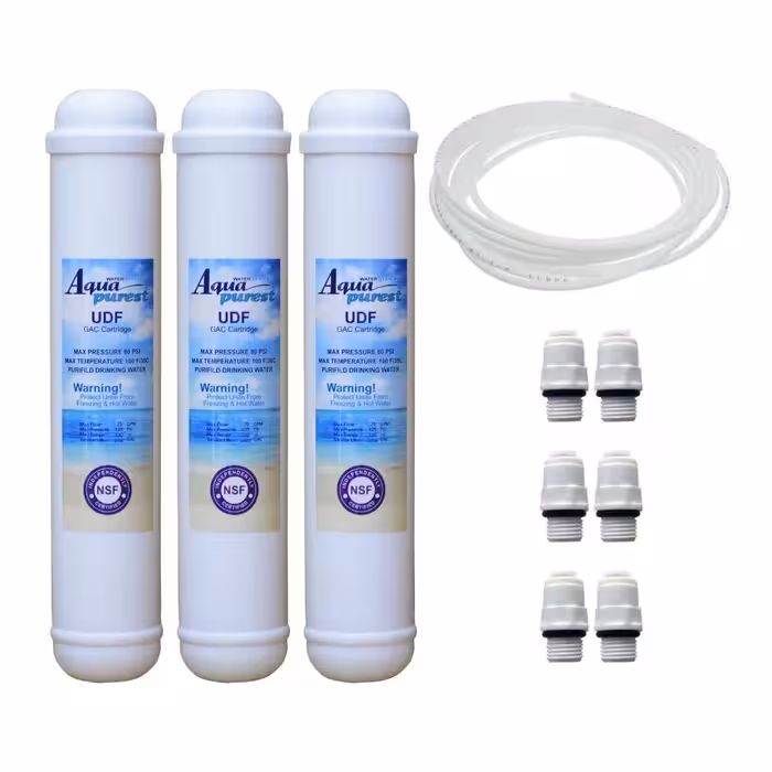 فیلتر یخچال ساید بای ساید آکوا پیورست مدل UDF-CARBON 2500G مجموعه 3 عددی