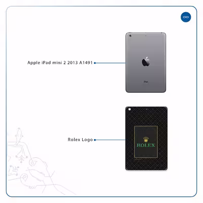 برچسب پوششی ماهوت مدل Rolex-Logo مناسب برای تبلت اپل iPad mini 2 2013 A1491