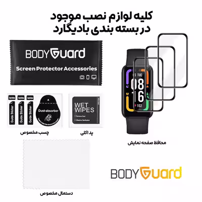 محافظ صفحه نمایش بادیگارد مدل PMMA مناسب برای ساعت هوشمند شیائومی Redmi Band Pro بسته 3 عددی