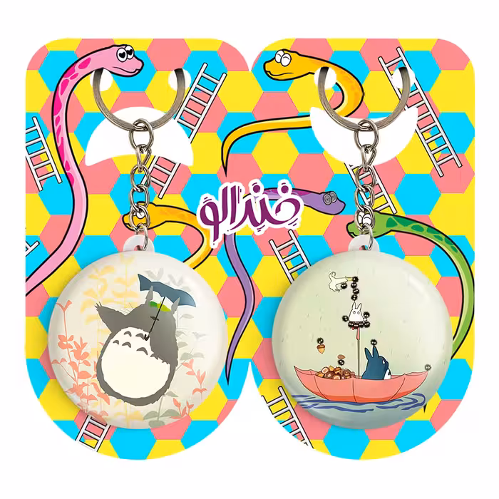 جاکلیدی خندالو مدل توتوروهای کوچک انیمه توتورو Totoro کد 1281012814 مجموعه 2 عددی