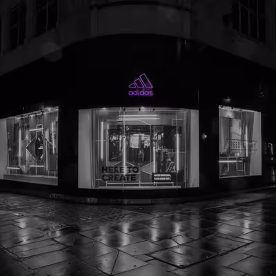 چراغ دیواری نئون دیزاین طرح Adidas-Text-BL_PR