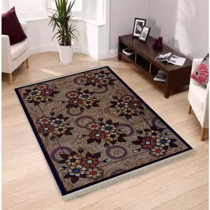 گلیم ماشینی جزیره طرح گلفام