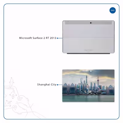 برچسب پوششی ماهوت مدل Shanghai City مناسب برای تبلت مایکروسافت Surface 2 RT 2013