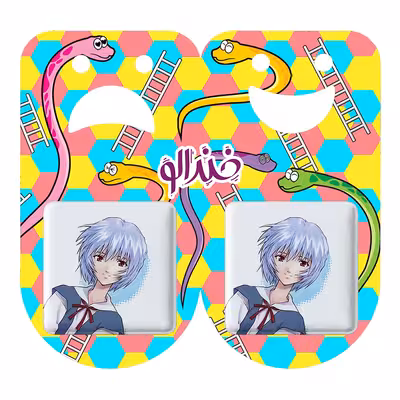 پیکسل خندالو مدل ری آیانامی انیمه اونگلیون کد 13820 به همراه مگنت