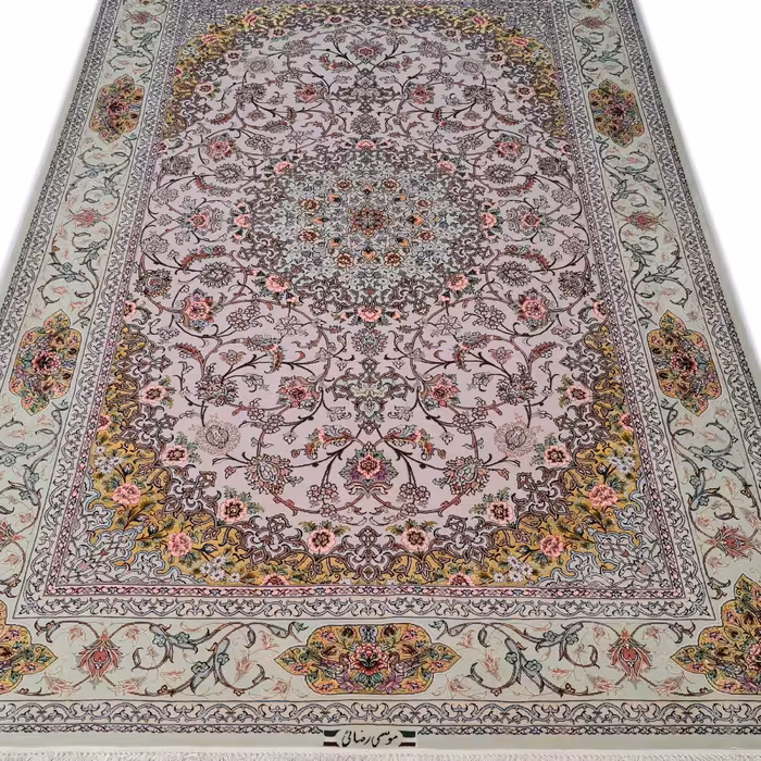 فرش دستبافت چهار متری اصفهان موسی الرضایی کد 1077