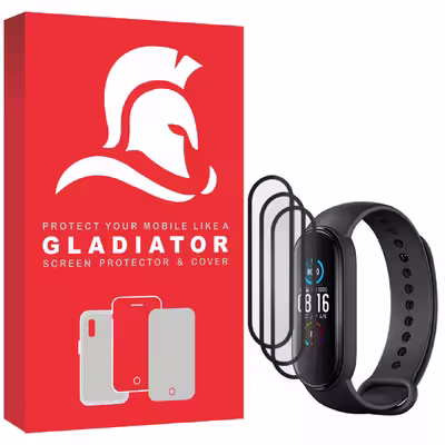 محافظ صفحه نمایش گلادیاتور مدل GWP3000 مناسب برای ساعت هوشمند شیائومی Mi Band 5 بسته سه عددی