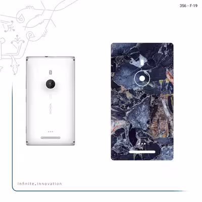 برچسب پوششی ماهوت مدل Broken black marble مناسب برای گوشی موبایل نوکیا Lumia 925