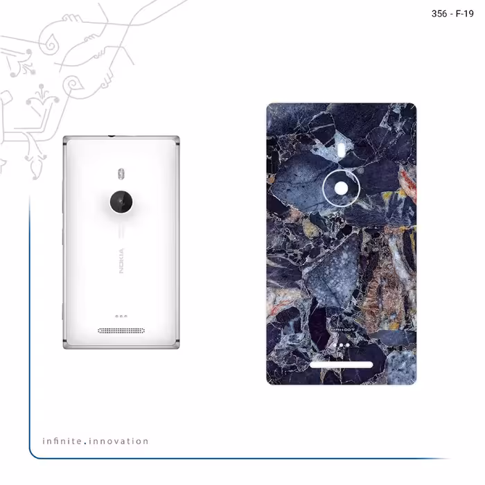 برچسب پوششی ماهوت مدل Broken black marble مناسب برای گوشی موبایل نوکیا Lumia 925