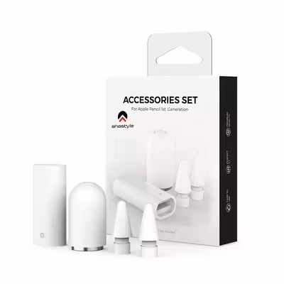 سری یدک و محافظ قلم لمسی آها استایل مدل PT146 مجموعه 3 عددی به همراه مبدل شارژر