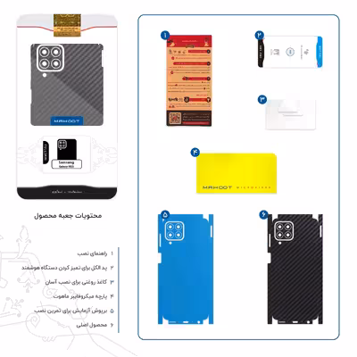 برچسب پوششی ماهوت مدل Carbon-Fiber-FullSkin مناسب برای گوشی موبایل سامسونگ Galaxy M33