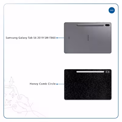 برچسب پوششی ماهوت مدل Honey-Comb-Circle مناسب برای تبلت سامسونگ Galaxy Tab S6 2019 SM-T860
