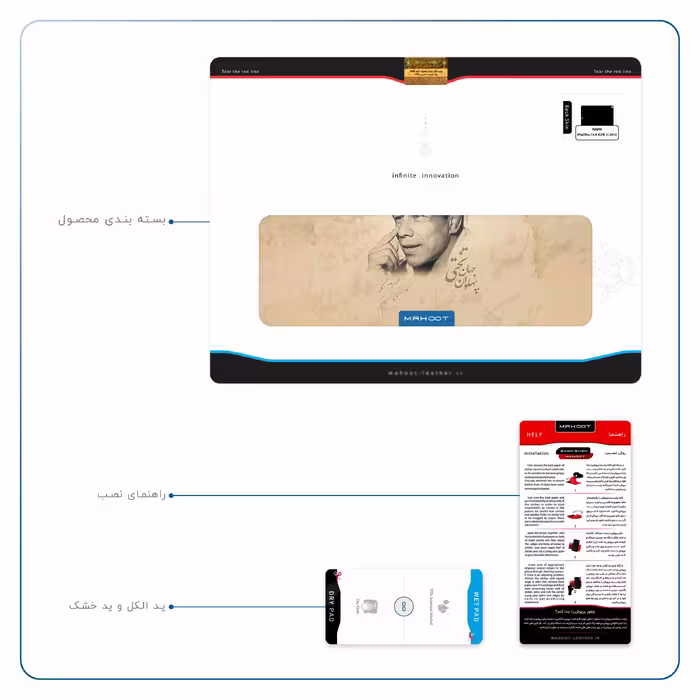 برچسب پوششی ماهوت مدل Gholamreza Takhti مناسب برای تبلت اپل iPad Pro 12.9 (GEN 3) 2018 A1876