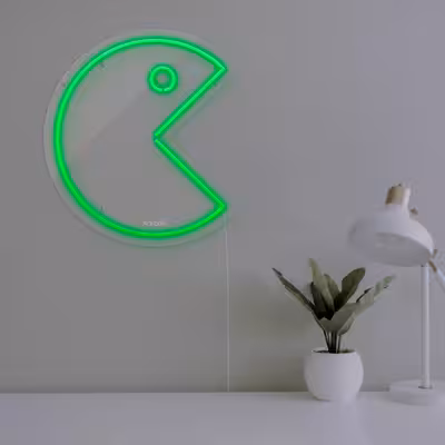 چراغ دیواری نئون دیزاین طرح Packman_GR