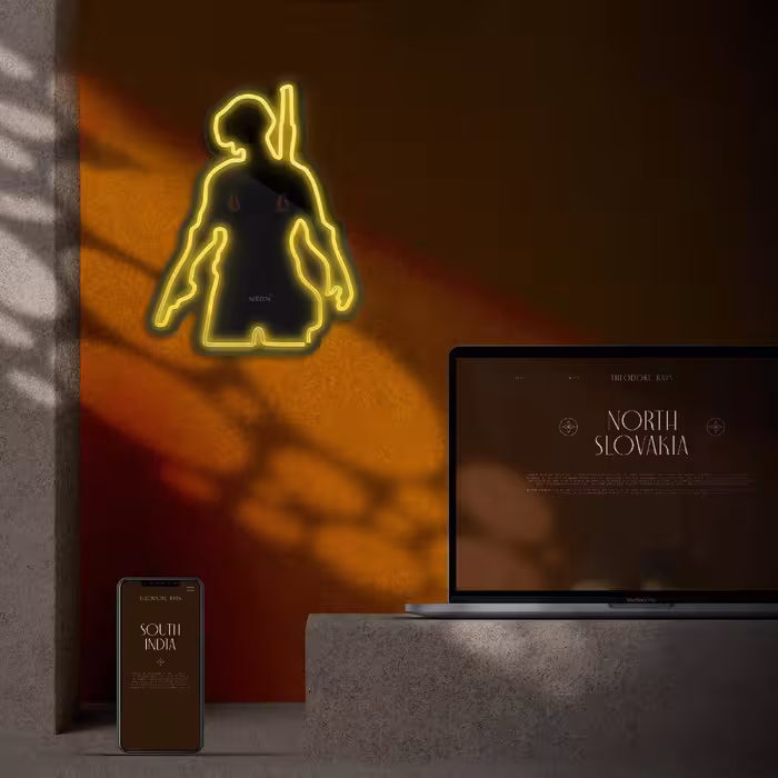 چراغ دیواری نئون دیزاین مدل Pubg-BL_YL