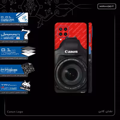 برچسب پوششی ماهوت مدل Canon-Logo-FullSkin مناسب برای گوشی موبایل سامسونگ Galaxy M22
