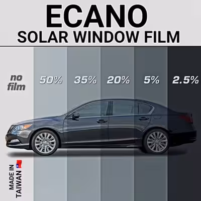 برچسب دودی شیشه خودرو اکانو مدل 35 درصد رول 4 متری