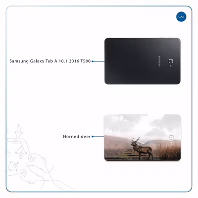 برچسب پوششی ماهوت مدل Horned Deer مناسب برای تبلت سامسونگ Galaxy Tab A 10.1 2016 T580
