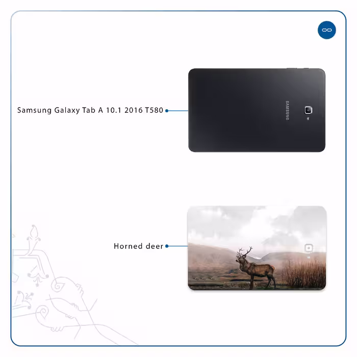 برچسب پوششی ماهوت مدل Horned Deer مناسب برای تبلت سامسونگ Galaxy Tab A 10.1 2016 T580